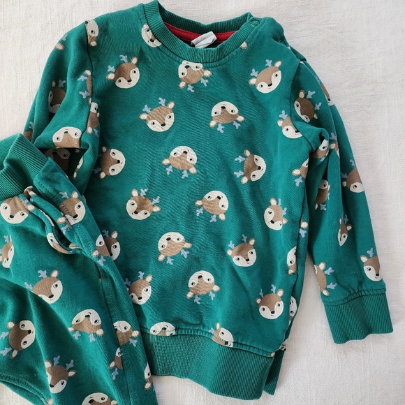 H&m reindeer matching sweatsuit 3t - Picture 2 of 6
